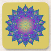 花 – インディアン曼荼羅3 コースター (正面)