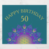 花 – インディアン曼荼羅3 リキュールボトルラベル (シングルラベル)