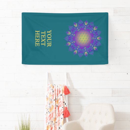 花 – インディアン曼荼羅3 横断幕 (インサイチュ)