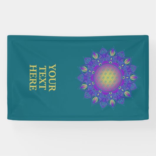 花 – インディアン曼荼羅3 横断幕 (横)