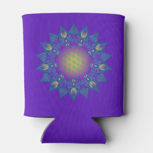 花 – インディアン曼荼羅3 缶クーラー (裏面)