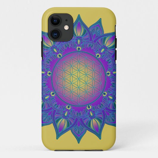 花 – インディアン曼荼羅3 Case-Mate iPhoneケース (裏面)