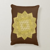 花 – インディアン曼荼羅4 アクセントクッション (裏面(縦))