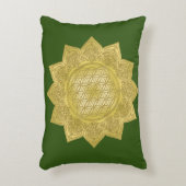 花 – インディアン曼荼羅4 アクセントクッション (正面(垂直))