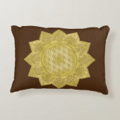 花 – インディアン曼荼羅4 アクセントクッション (裏面)