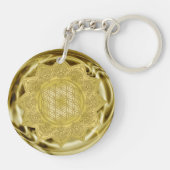 花 – インディアン曼荼羅4 キーホルダー (裏面)