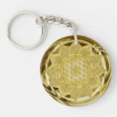 花 – インディアン曼荼羅4 キーホルダー (正面)