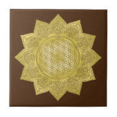 花 – インディアン曼荼羅4 タイル (正面)