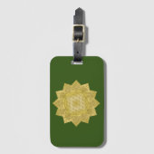 花 – インディアン曼荼羅4 ラゲッジタグ (正面縦)