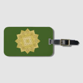 花 – インディアン曼荼羅4 ラゲッジタグ (正面横)