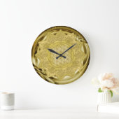 花 – インディアン曼荼羅4 ラージ壁時計 (ホーム)