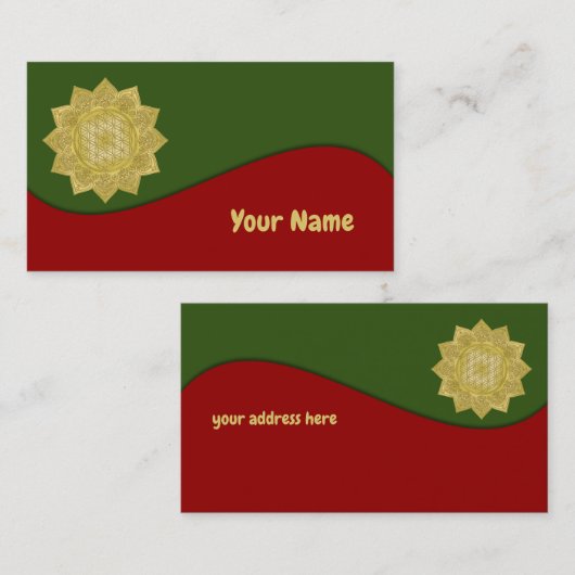 花 – インディアン曼荼羅4 名刺 (正面/裏面)