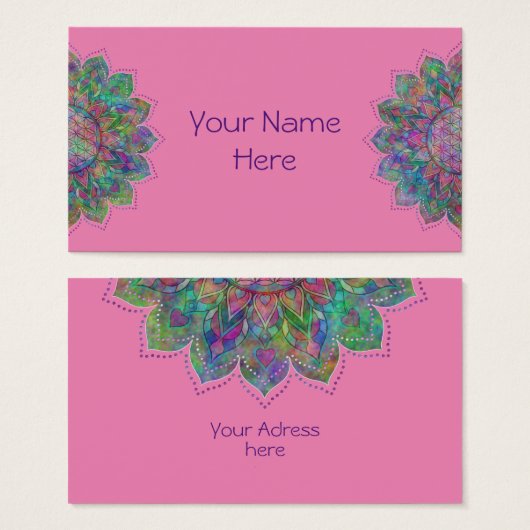 花 – インディアン曼荼羅7c (正面&裏面)