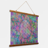 花 – インディアン曼荼羅7c 吊り下げ型タペストリー (傾斜あり)