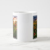 花 |インディアン毛布ワイルドフラワーテキサス州 ジャンボコーヒーマグカップ (正面)