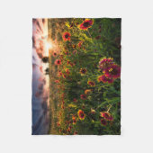 花 |インディアン毛布ワイルドフラワーテキサス州 フリースブランケット (正面)