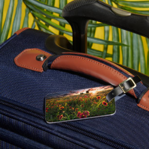 花  インディアン毛布ワイルドフラワーテキサス州 ラゲッジタグ