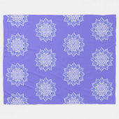 花 – インド曼荼羅5 フリースブランケット (正面(横))