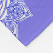 花 – インド曼荼羅5 フリースブランケット (角)