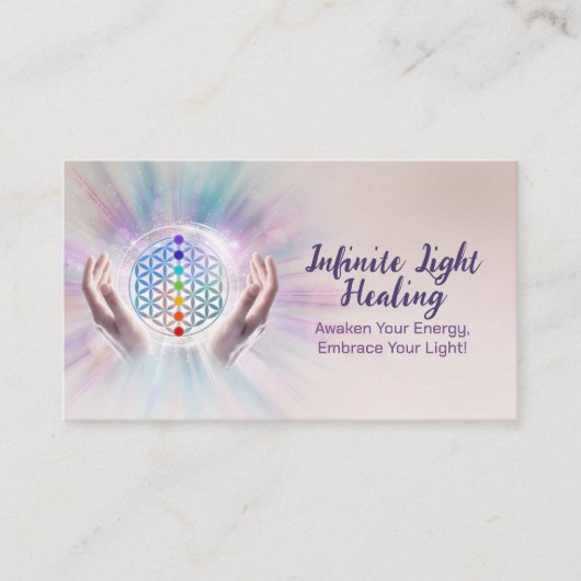 花 – エネルギー修復 – 霊気 名刺 (正面)