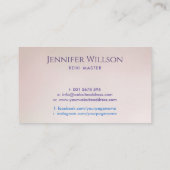 花 – エネルギー修復 – 霊気 名刺 (裏面)