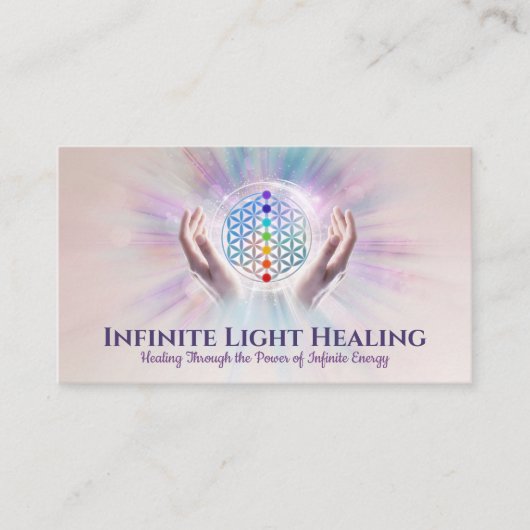 花 – エネルギー修復 – 霊気 名刺 (正面)