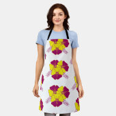 花 エプロン (着用した状態)
