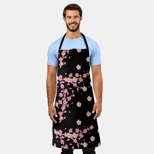 花 エプロン (着用した状態)