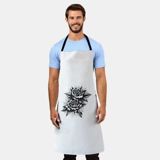 花 エプロン (着用した状態)