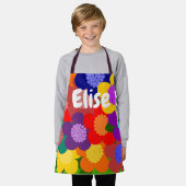 花 エプロン (着用した状態)