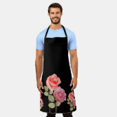 花 エプロン (着用した状態)