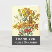 花「エレガントありがとう」ナースサンキューカード カード (正面)