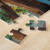 花/オクトーバーフェスト付きブラウンスイス乳牛 ジグソーパズル (側面)