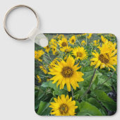 花 |オレゴン、バルソムートコロンビア川 キーホルダー (正面)