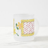 花(オレンジと黄色の枠) フロストグラスマグカップ (正面右)