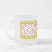 花(オレンジと黄色の枠) フロストグラスマグカップ (左)