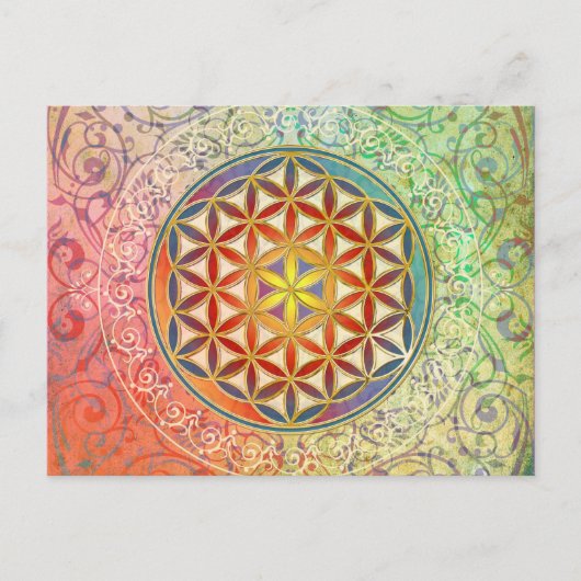 花 – オーナメントI ポストカード (正面)