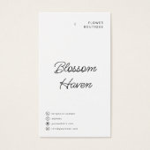 花 カットフラワー ケア ハング タグ フロリスト カード (正面)