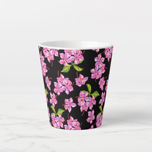 花 カフェラテマグ (正面)