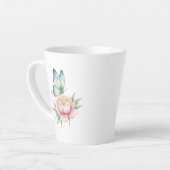花 カフェラテマグ (左アングル)