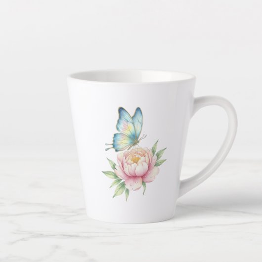 花 カフェラテマグ (右)
