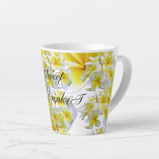 花 カフェラテマグ (右アングル)