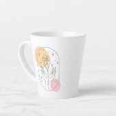 花 カフェラテマグ (左アングル)