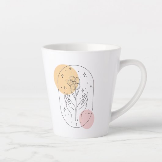 花 カフェラテマグ (右)