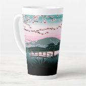 花 カフェラテマグ (左アングル)