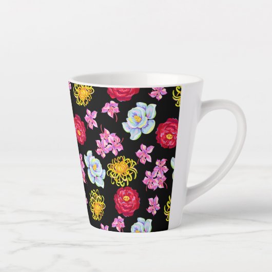 花 カフェラテマグ (右)