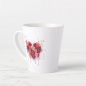 花 カフェラテマグ (左アングル)