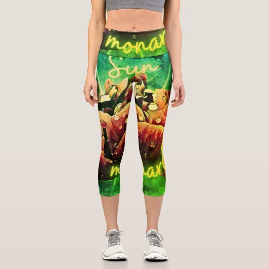 花 カプリレギンス (正面)