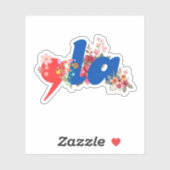 花（カンマ） シール (シート)