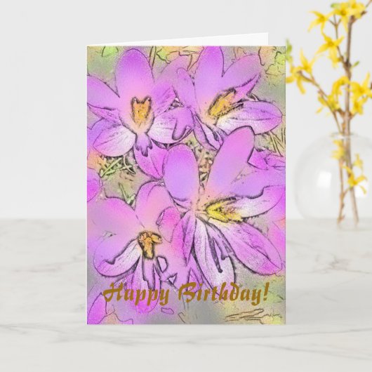 花 カード (黄色い花)